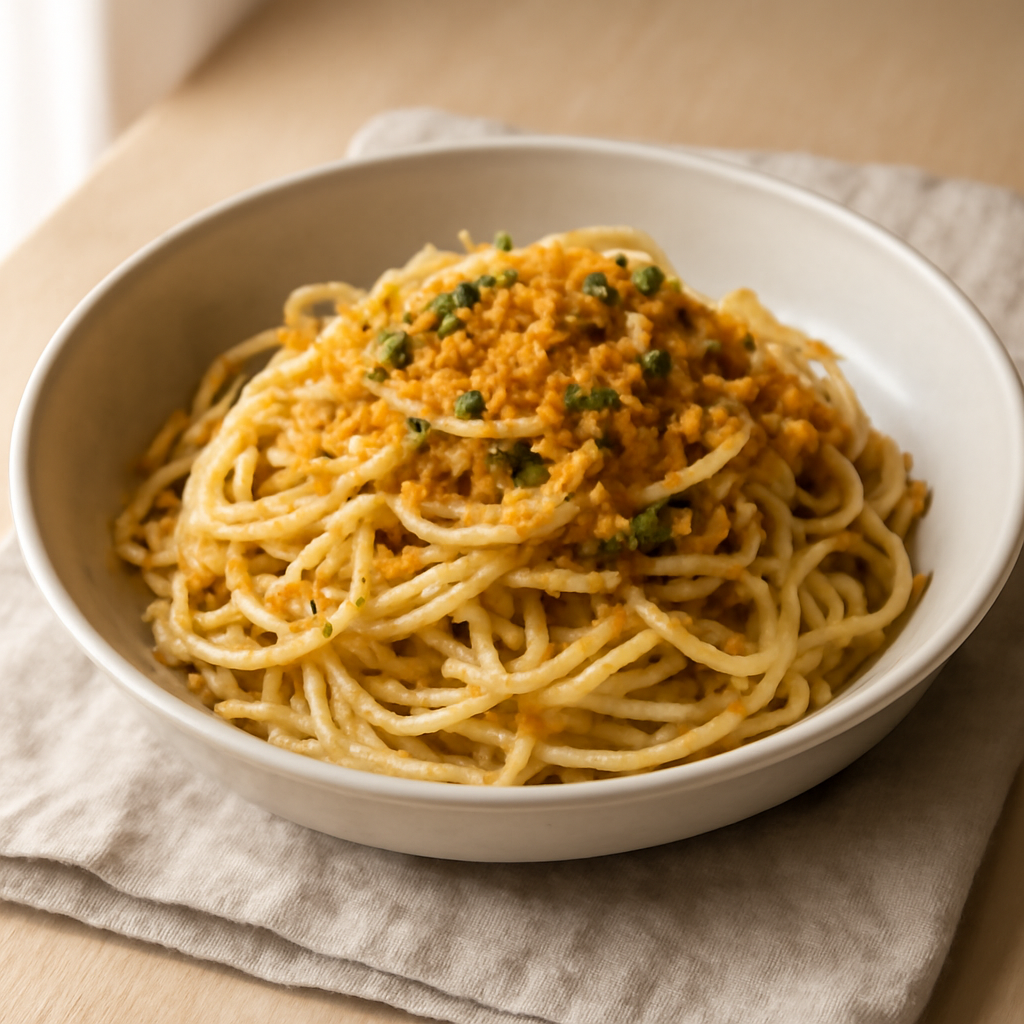 Buttered Garlic-Crumb Spaghetti