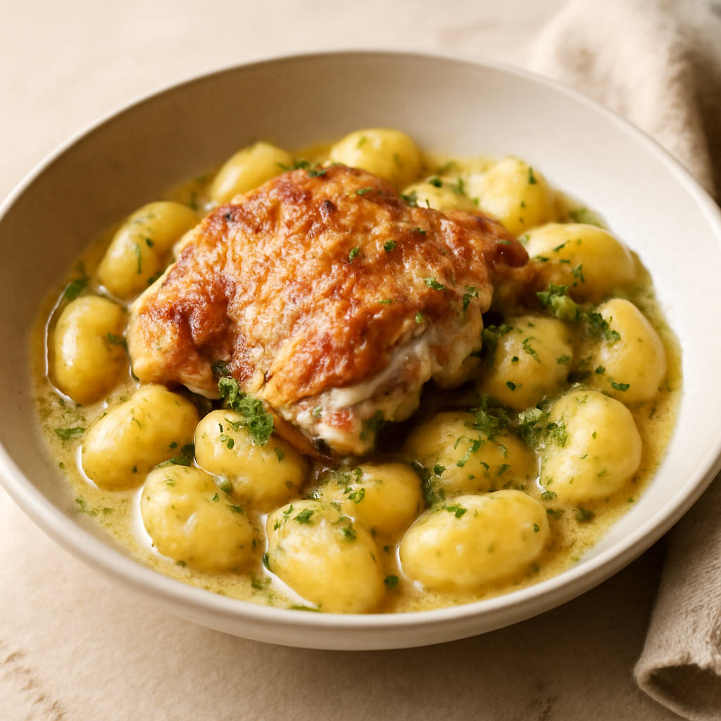 Creamy Chicken & Gnocchi in Garlic-Herb Butter